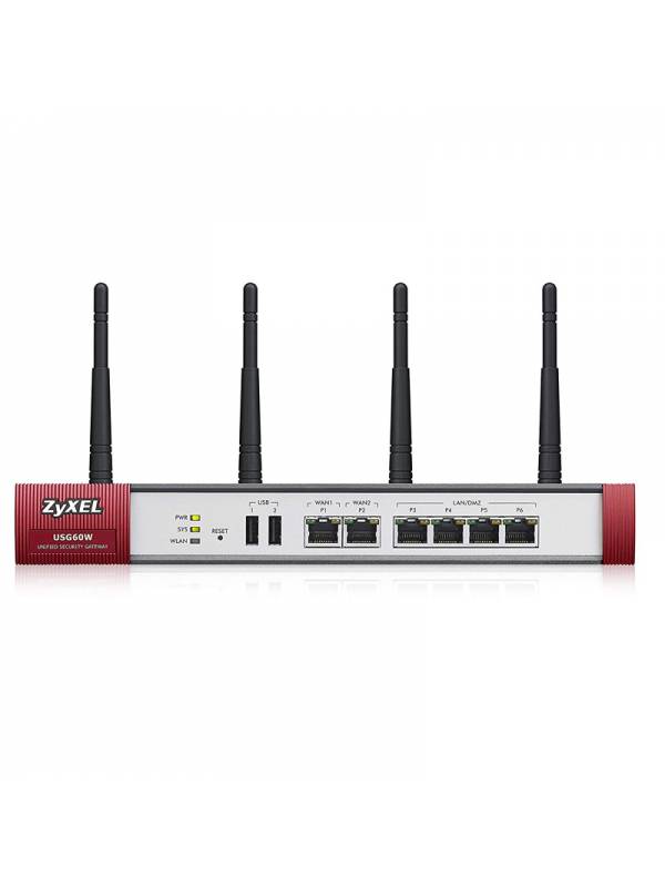 FIREWALL ZYXEL USG60W UTM BDL PN: USG60W-EU0102F EAN: 4718937579068