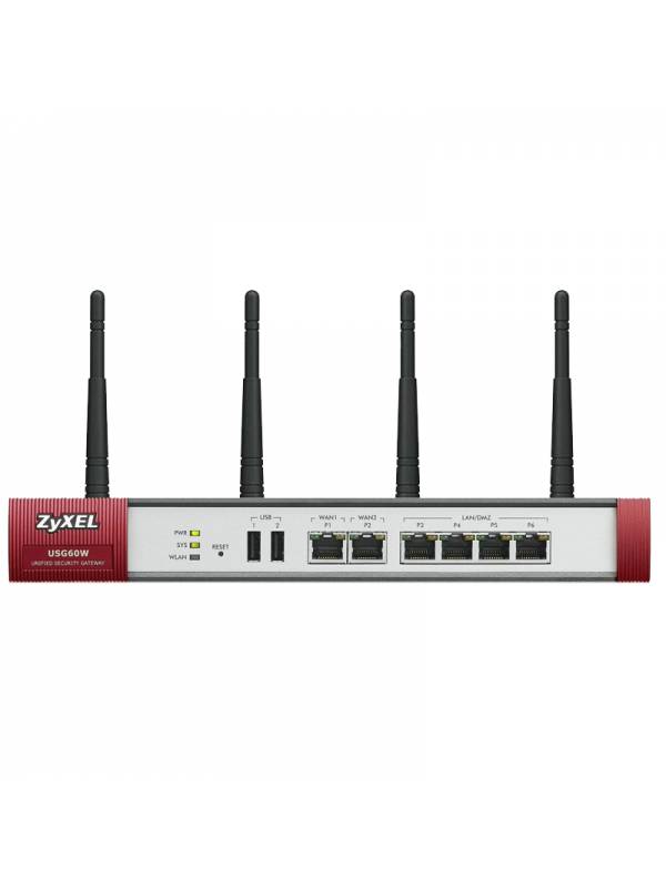 FIREWALL ZYXEL ZYWALL 60W SOLO  DISPOSITIVO PN: USG60W-EU0101F EAN: 4718937575190