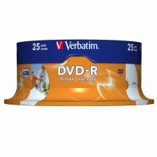 DVD VERBATIM 25 UNDS 16X 4.7GB  PRINTABLE PN: 43538 EAN: 023942435389