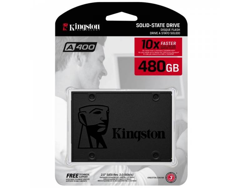 DISCO SSD 480GB KINGSTON       SATA3 SA400S37 PN: SA400S37/480G EAN: 740617263442
